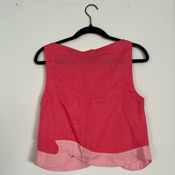 NWT Staud Raphael Top Coral Paradise Pearl Pink Size Small - Picture 4 of 6